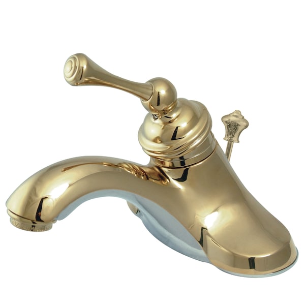 4" Centerset Bathroom Faucet, Polished Brass